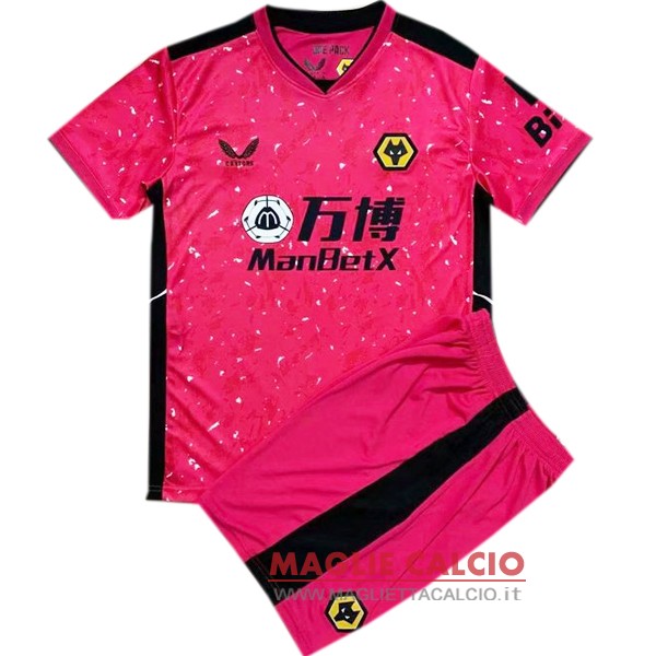 nuova portiere divisione magliette wolves set completo uomo 2021-2022 rosa