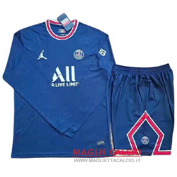 nuova prima magliette manica lunga paris saint germain set completo bambino 2021-2022