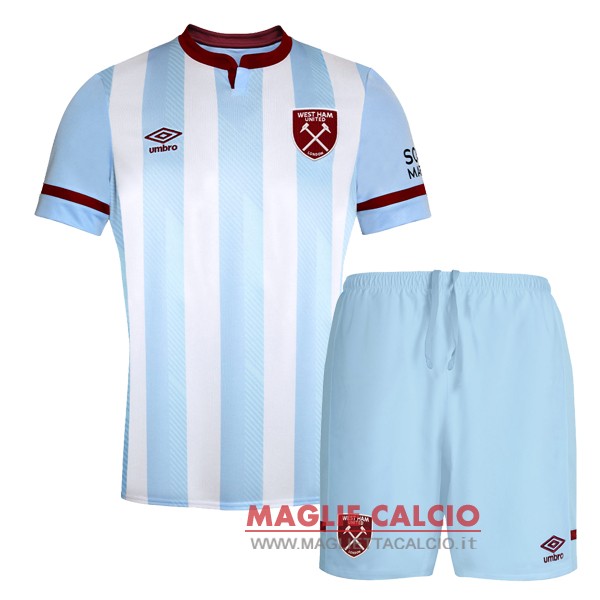 nuova seconda magliette west ham set completo bambino 2021-2022