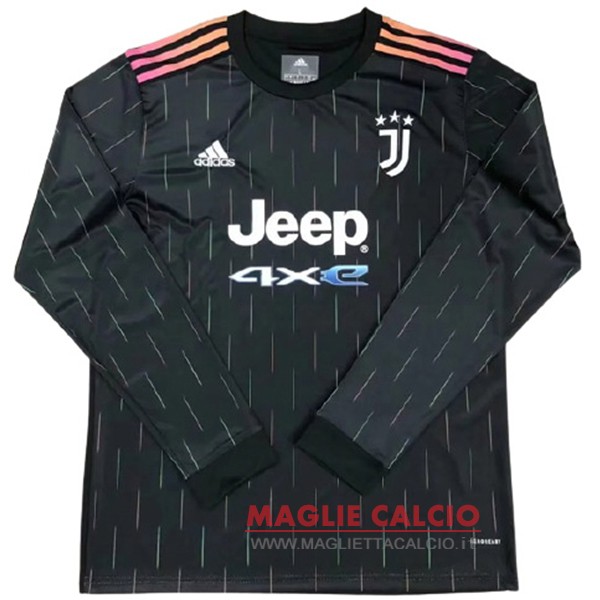 nuova seconda divisione magliette manica lunga juventus 2021-2022