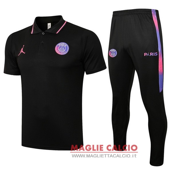 polo set completo maglia paris saint germain 2021-2022 I nero purpureo