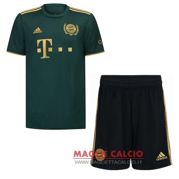 speciale magliette bayern munich set completo bambino 2021-2022 verde