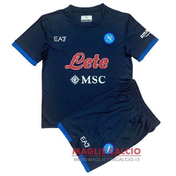 speciale set completo magliette napoli bambino 2021-2022 blu navy