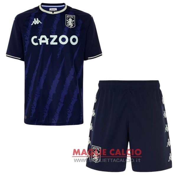 terza divisione magliette aston villa set completo uomo 2021-2022