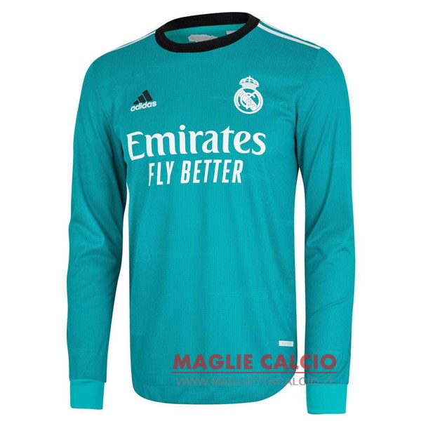 nuova terza magliette real madrid mancia lunga 2021-2022