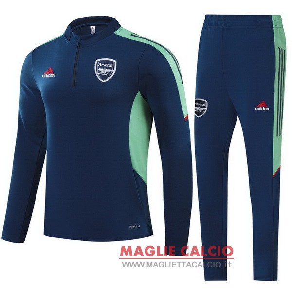 nuova arsenal insieme completo II blu navy verde giacca 2021-2022