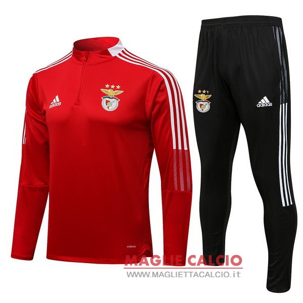 nuova benfica insieme completo rosso I nero giacca 2021-2022