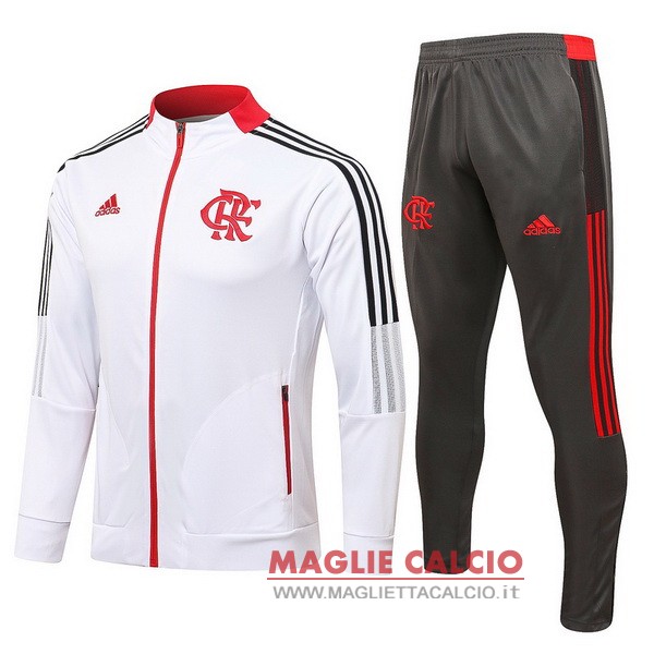 nuova flamengo insieme completo bianco rosso nero giacca 2021-2022