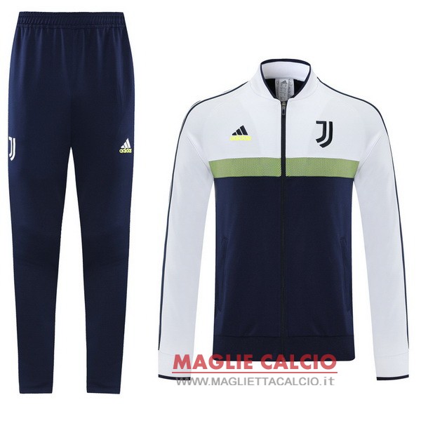 nuova juventus set completo bianco blu navy giacca 2021-2022