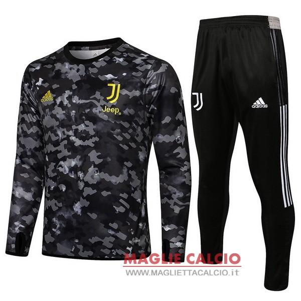 nuova juventus set completo grigio nero giacca 2021-2022