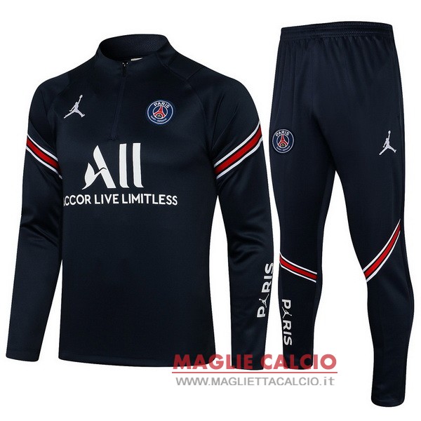 nuova paris saint germain insieme completo blu navy I rosso giacca 2021-2022