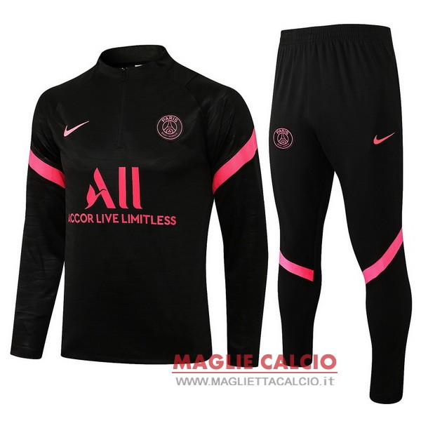 nuova paris saint germain insieme completo nero II rosa giacca 2021-2022