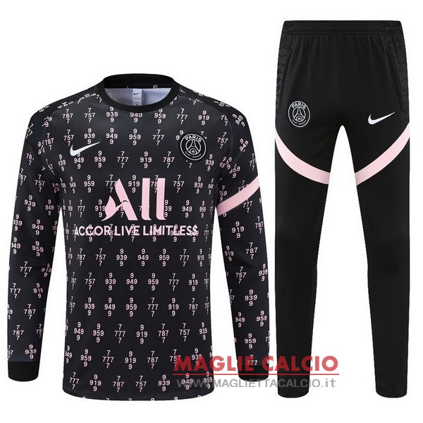 nuova paris saint germain insieme completo nero III rosa giacca 2021-2022