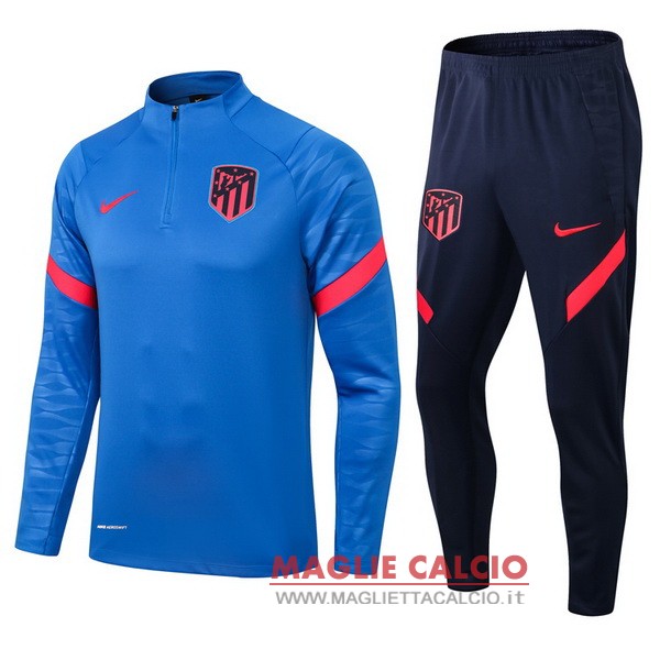 nuova atletico madrid insieme completo blu nero giacca 2021-2022