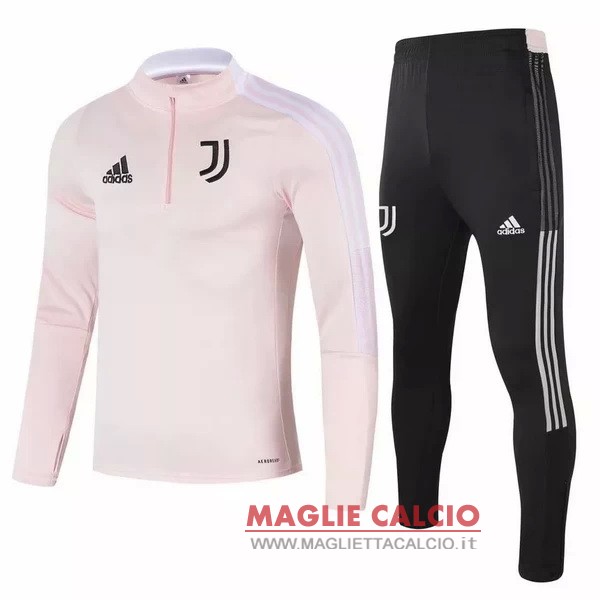 nuova juventus insieme completo rosa nero giacca 2021-2022