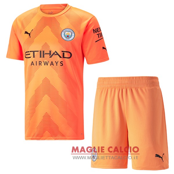 tailandia nuova portiere divisione magliette manchester city set completo uomo 2022-2023 arancione