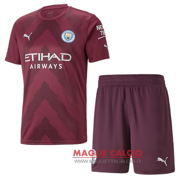 tailandia nuova portiere divisione magliette manchester city set completo uomo 2022-2023 rosso