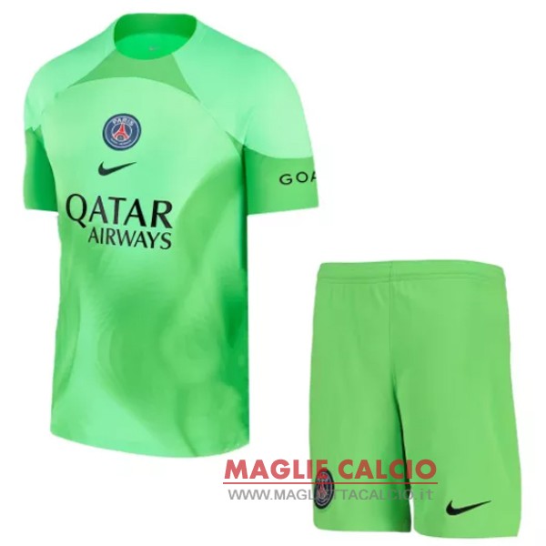nuova magliette portiere paris saint germain set completo uomo 2022-2023 verde