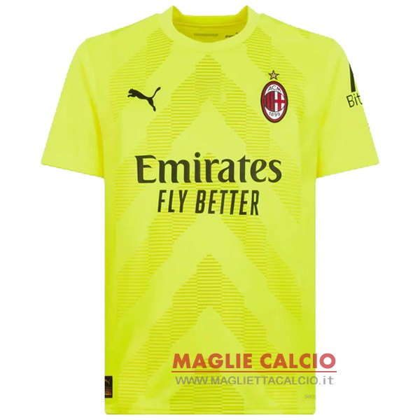 thailandia divisione magliette portiere ac milan 2022-2023 giallo