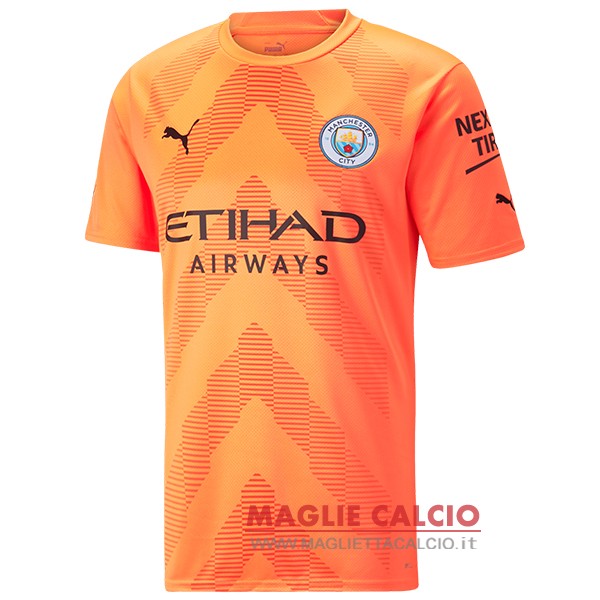 tailandia nuova portiere divisione magliette manchester city 2022-2023 arancione