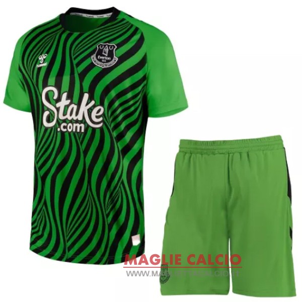 nuova divisione magliette portiere everton set completo uomo 2022-2023 verde