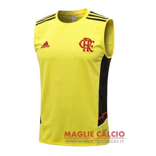 nuova formazione senza maniche divisione magliette flamengo 2022-2023 giallo