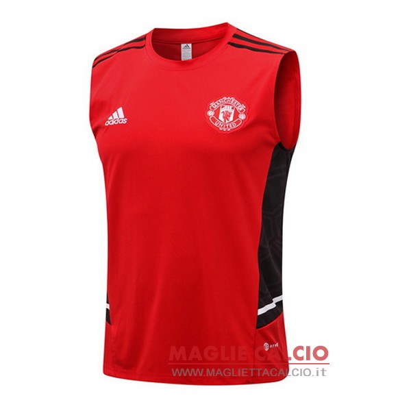 nuova formazione senza maniche divisione magliette manchester united 2022-2023 rosso