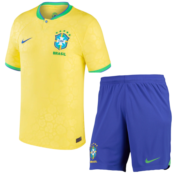 nuova prima magliette brasile set completo bambino 2022