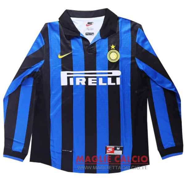 nuova prima manica lunga magliette inter milan retro 1998-1999