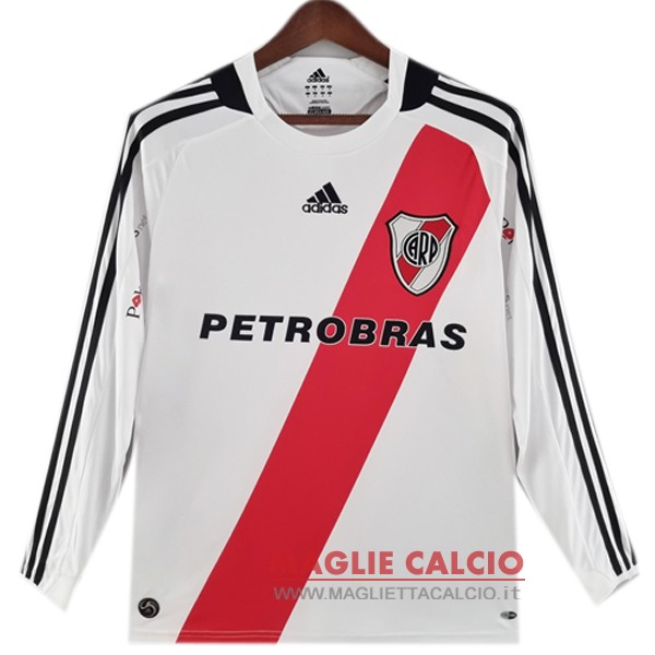 nuova prima manica lunga divisione magliette river plate retro 2009-2010