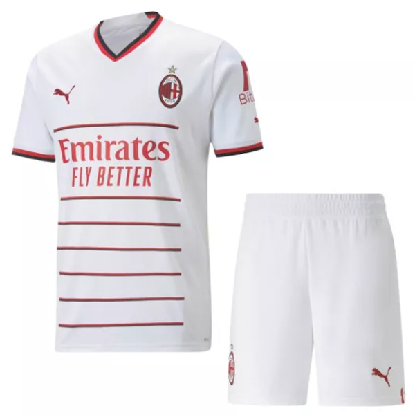 nuova seconda magliette ac milan set completo bambino 2022-2023