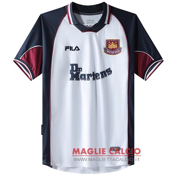 nuova seconda magliette west ham retro 1999-2001