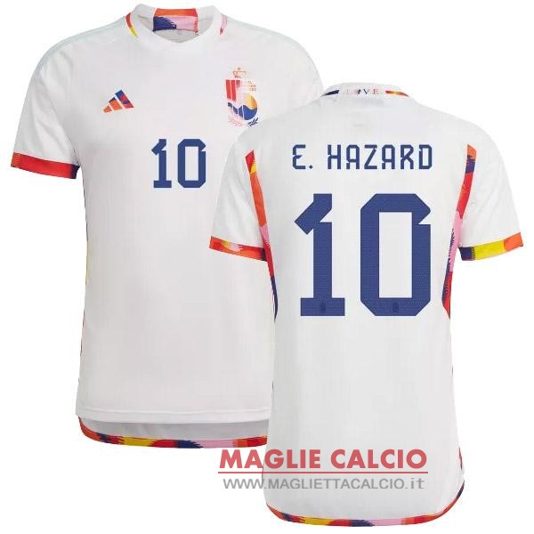 nuova magliette nazionale belgio coppa del mondo 2022 E.Hazard 10 seconda