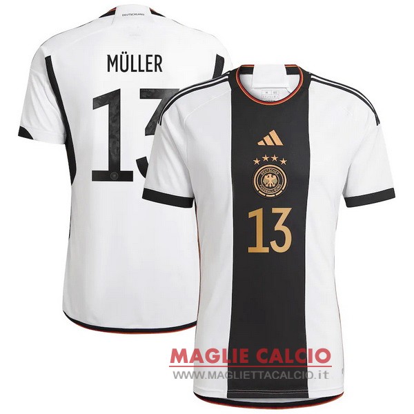 nuova magliette nazionale germania coppa del mondo 2022 Müller 13 Prima