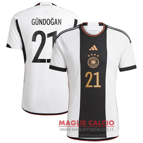 nuova magliette nazionale germania coppa del mondo 2022 Gündogan 21 Prima