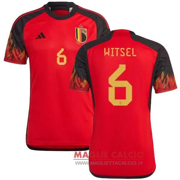 nuova magliette nazionale belgio coppa del mondo 2022 Witsel 6 Prima