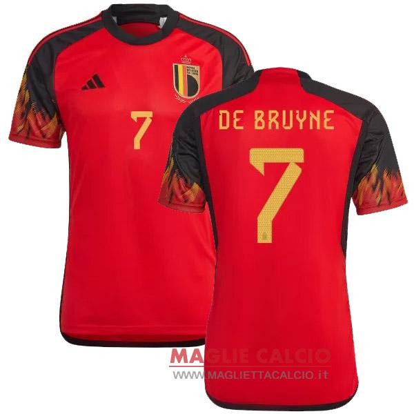 nuova magliette nazionale belgio coppa del mondo 2022 De Bruyne 7 Prima
