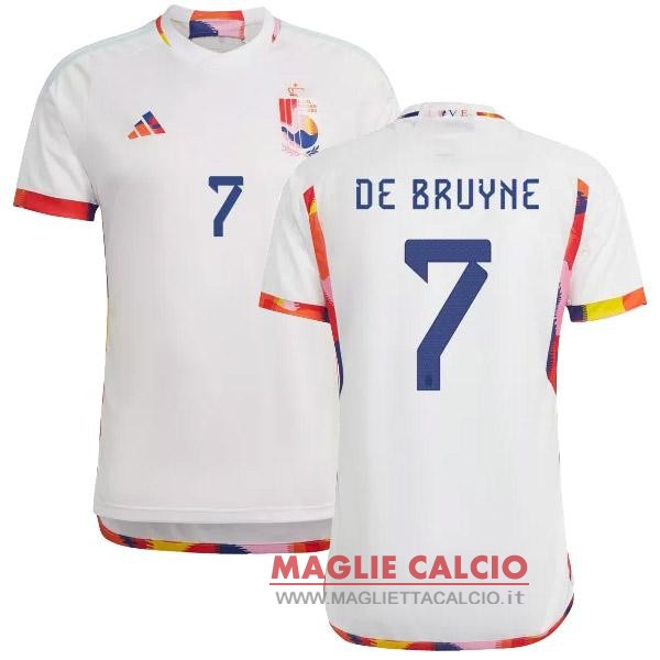 nuova magliette nazionale belgio coppa del mondo 2022 De Bruyne 7 seconda