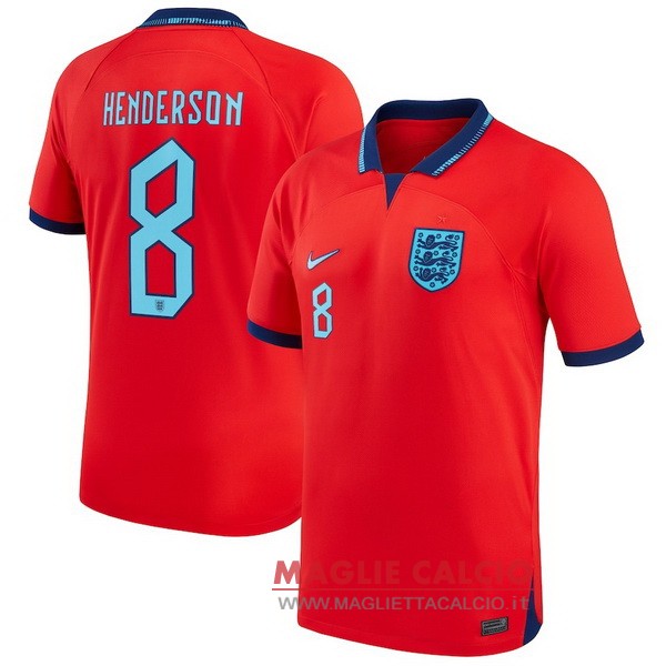nuova magliette nazionale belgio coppa del mondo 2022 Henderson 8 seconda