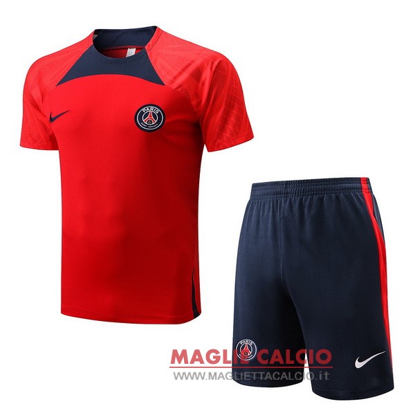 nuova formazione set completo divisione magliette paris saint germain 2022-2023 rosso I blu