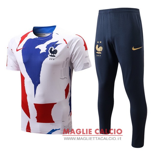 nuova formazione set completo divisione magliette francia 2022 bianco I blu rosso