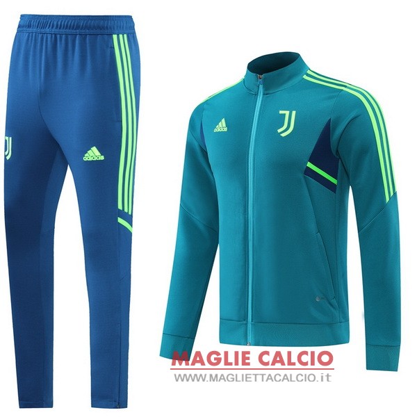 nuova juventus set completo verde blu giacca 2022-2023