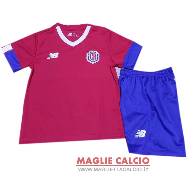 nuova primera maglietta set completo costa rica bambino coppa del mondo 2022
