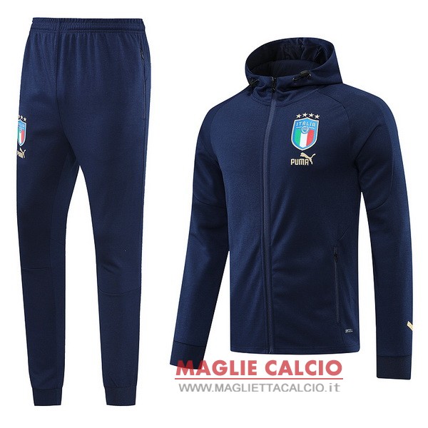 nuova italia insieme completo blu navy felpa cappuccio 2022