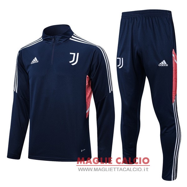 nuova juventus set completo blu navy rosa giacca 2022-2023