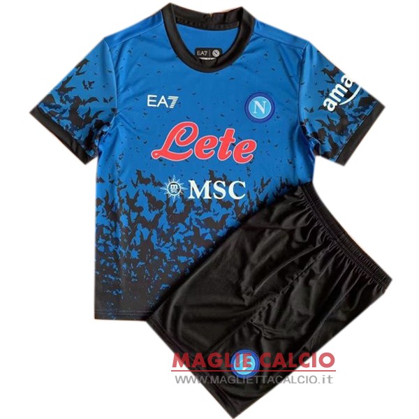 nuova speciale set completo magliette napoli bambino 2022-2023 blu