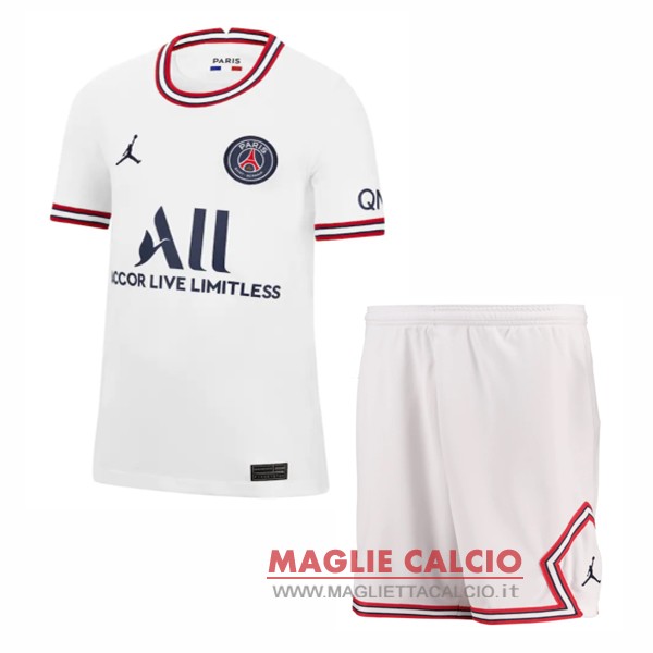 nuova cuarta magliette paris saint germain set completo bambino 2021-2022