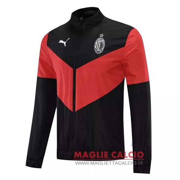 ac milan rosso nero nuova giacca a vento 2021-2022