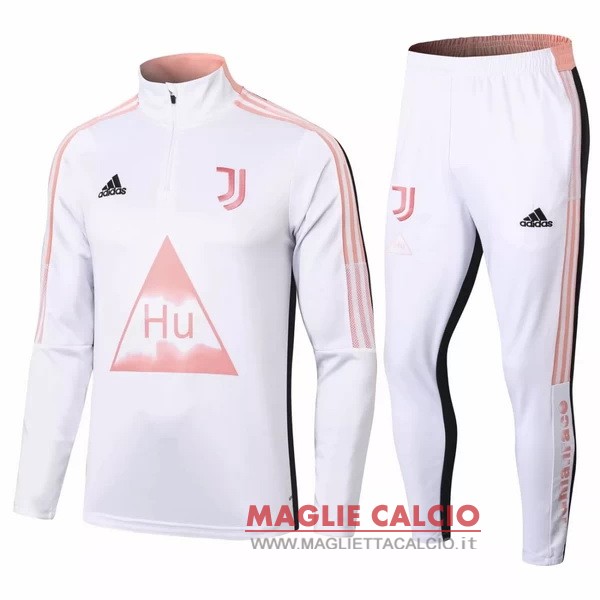 nuova juventus insieme completo bianco rosa bambino giacca 2021-2022