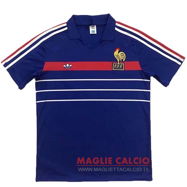 nuova prima magliette francia retro 1983-1985 blu